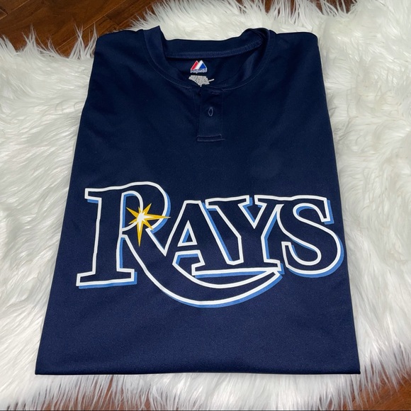 Majestic Other - Majestic Tampa Bay Rays Jersey Shirt Navy Size 2XL